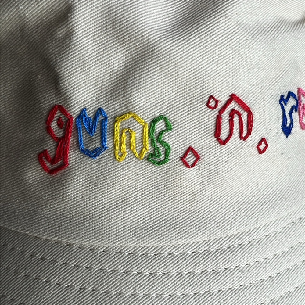 Hand Embroidery Bucket Hat Guns N Roses Festival OOAK Hand Embroidered Boho - Picture 14 of 14